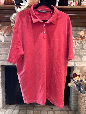 Travis Mathew Men's Red Polo Shirt EUC
